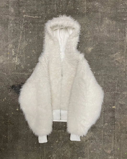YETI FUR REVERSIBEL ZIP HOODIE