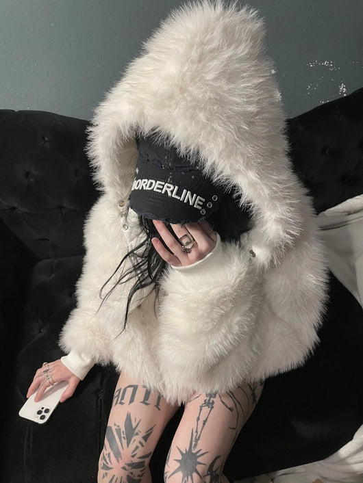 YETI FUR REVERSIBEL ZIP HOODIE