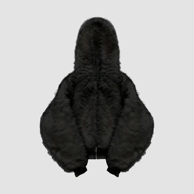 YETI FUR REVERSIBEL ZIP HOODIE