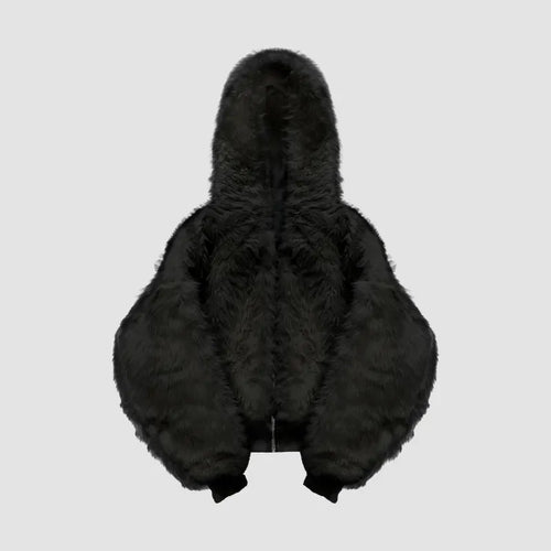 YETI FUR REVERSIBEL ZIP HOODIE