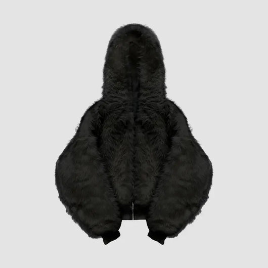 YETI FUR REVERSIBEL ZIP HOODIE
